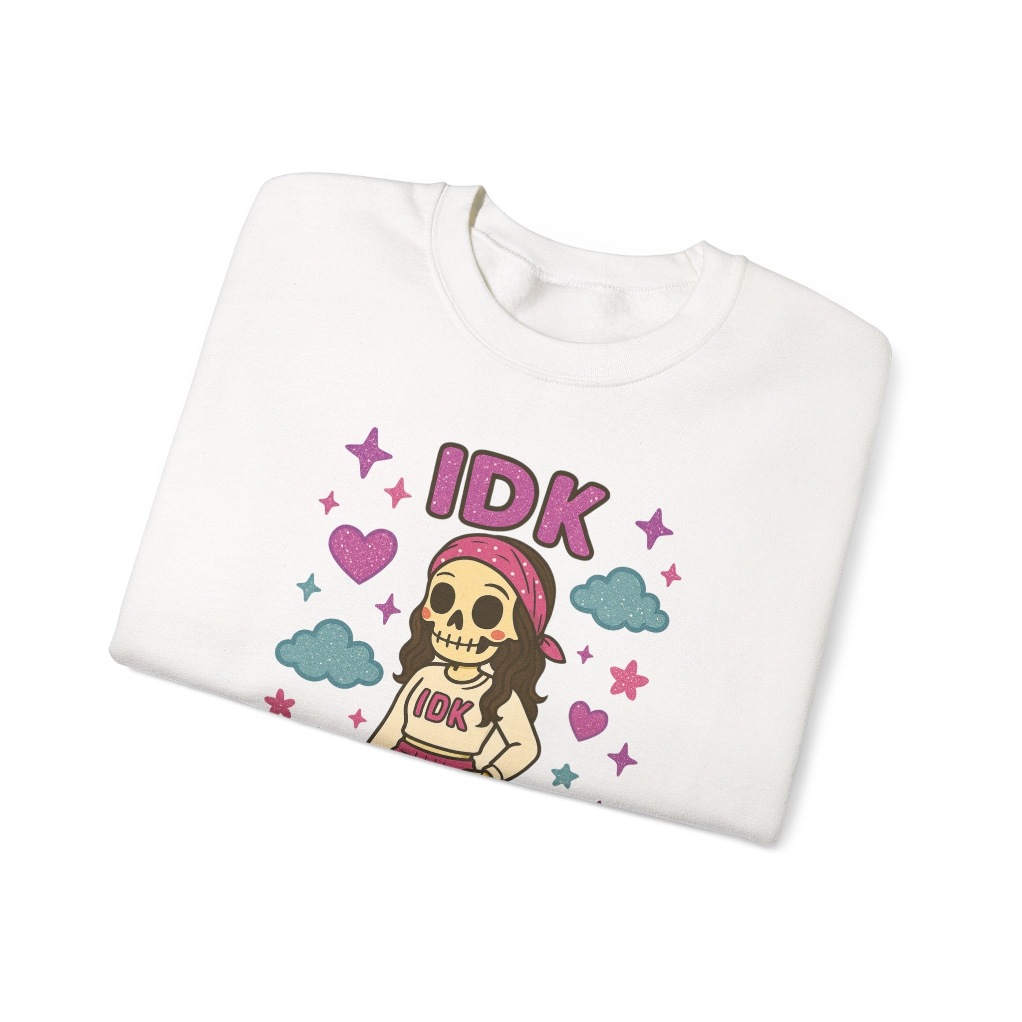 #IDK Skeleton Girl sweatshirt | Cute Skull Graphic Crewneck