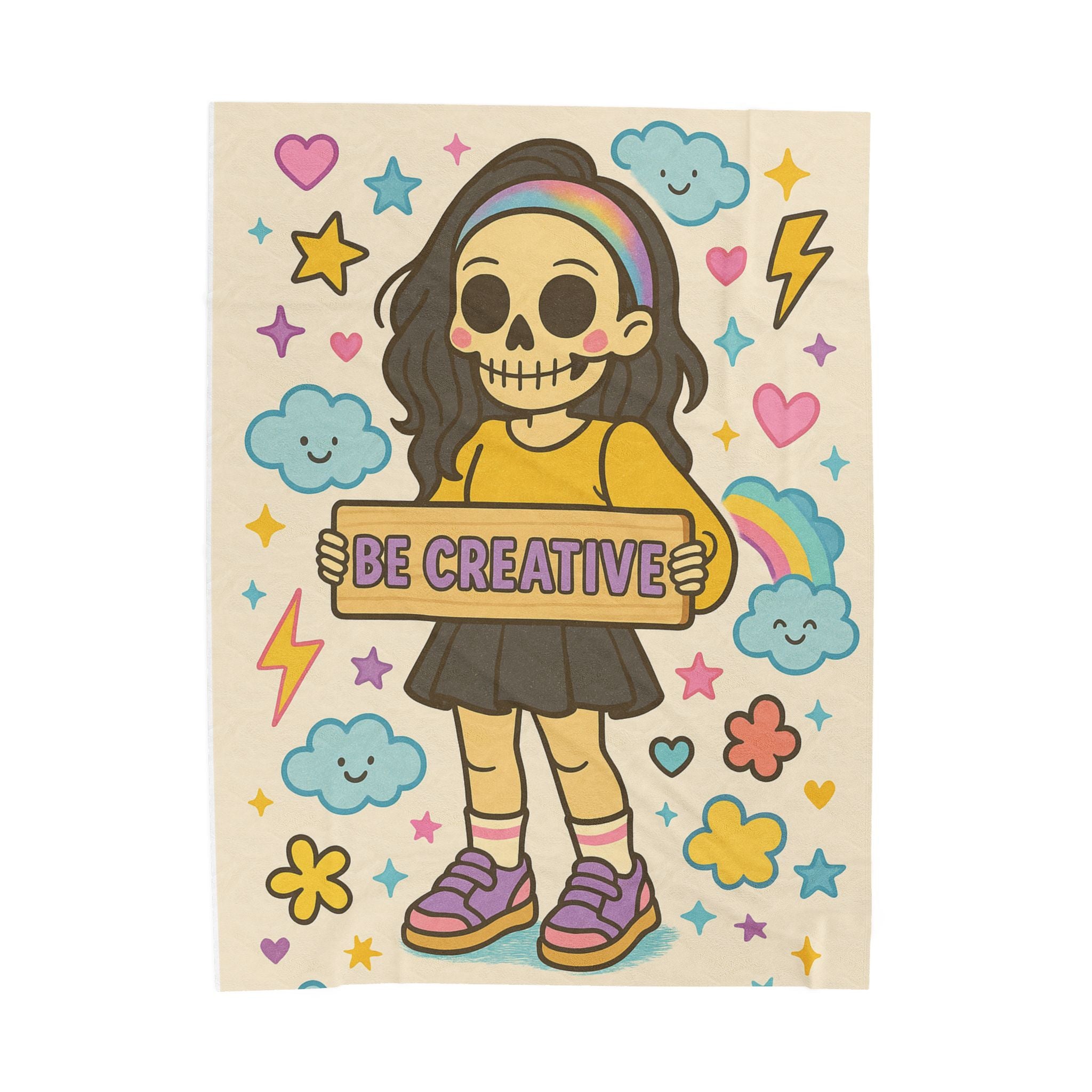 Be Creative Skeleton Girl Blanket