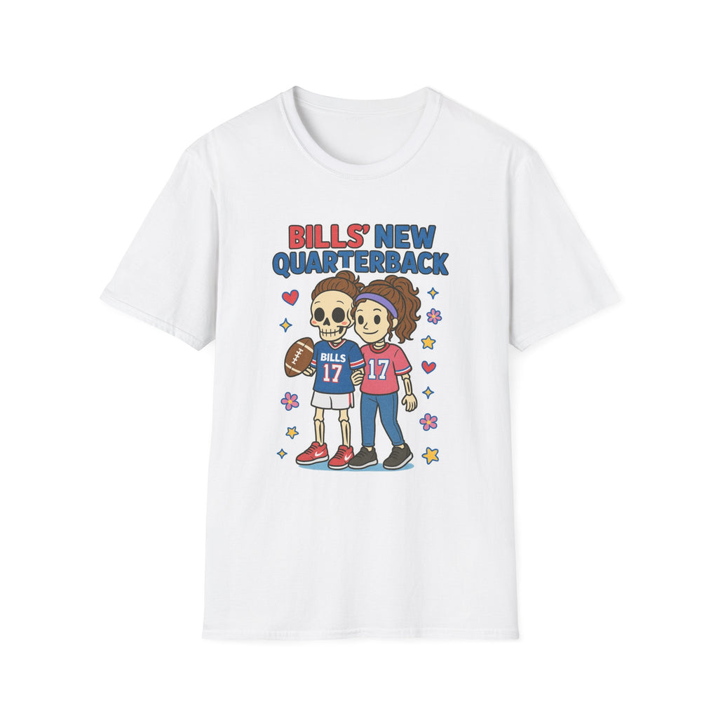 Bills New Quarterback T-Shirt | Cute Cartoon Football Couple, Buffalo Football Tee