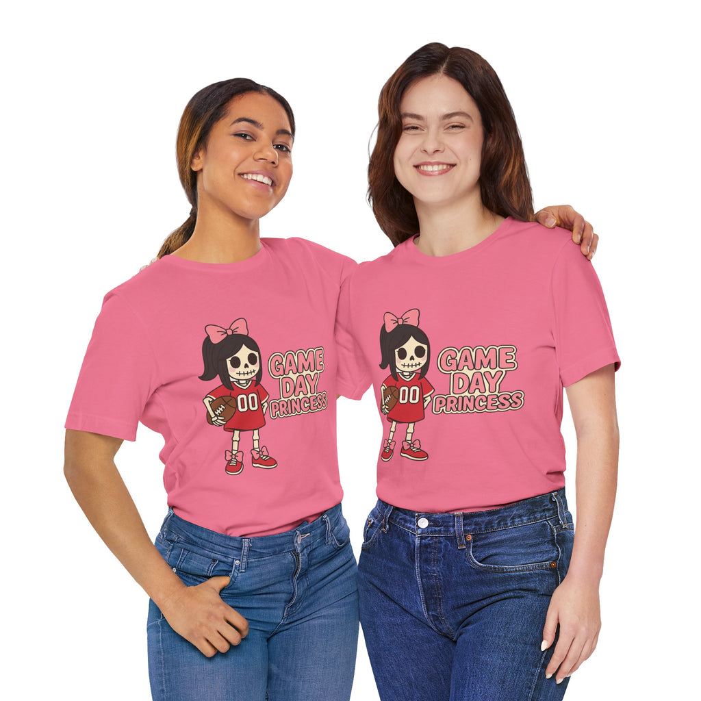 Game Day Princess T-Shirt — Cute Skeleton Football Fan Tee