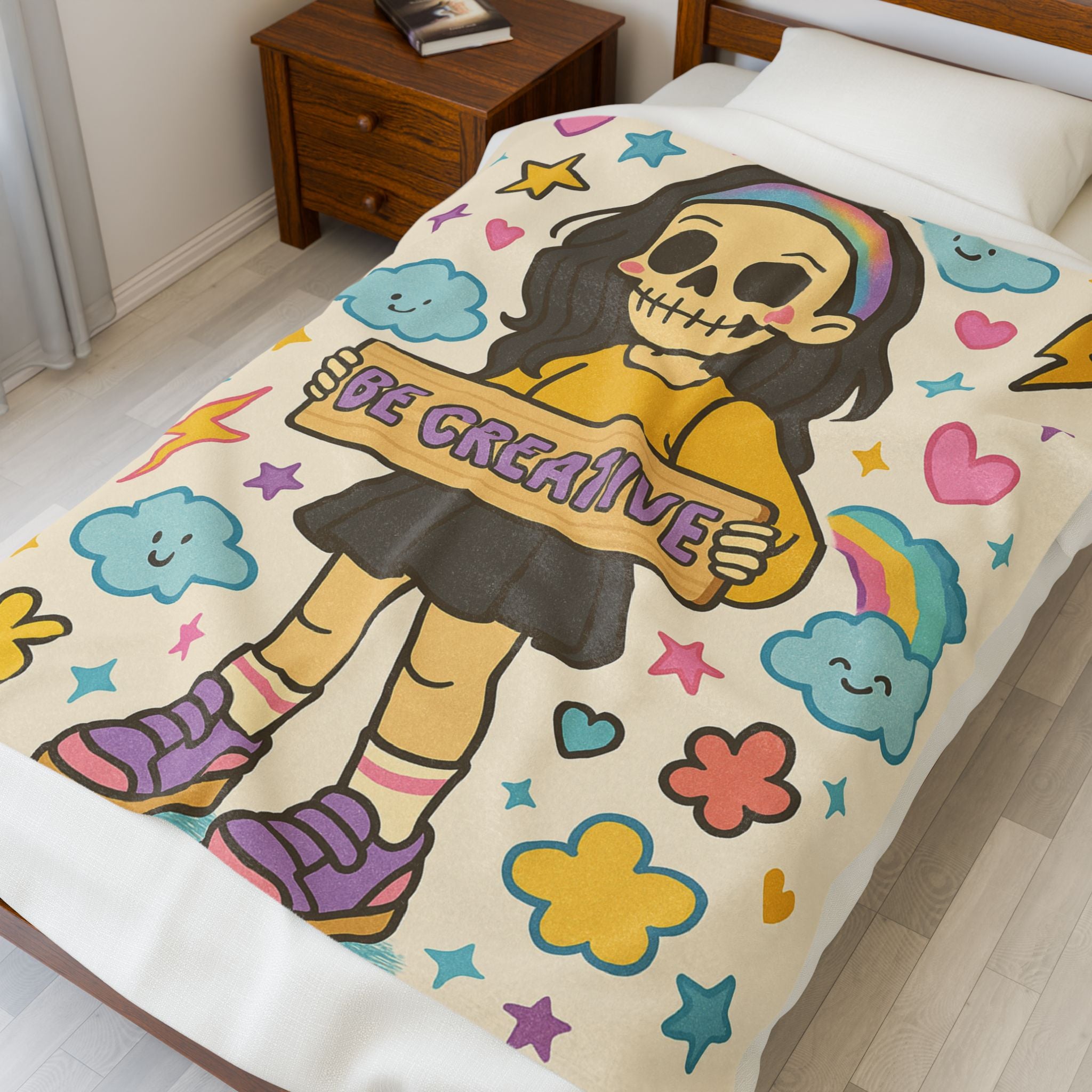 Be Creative Skeleton Girl Blanket