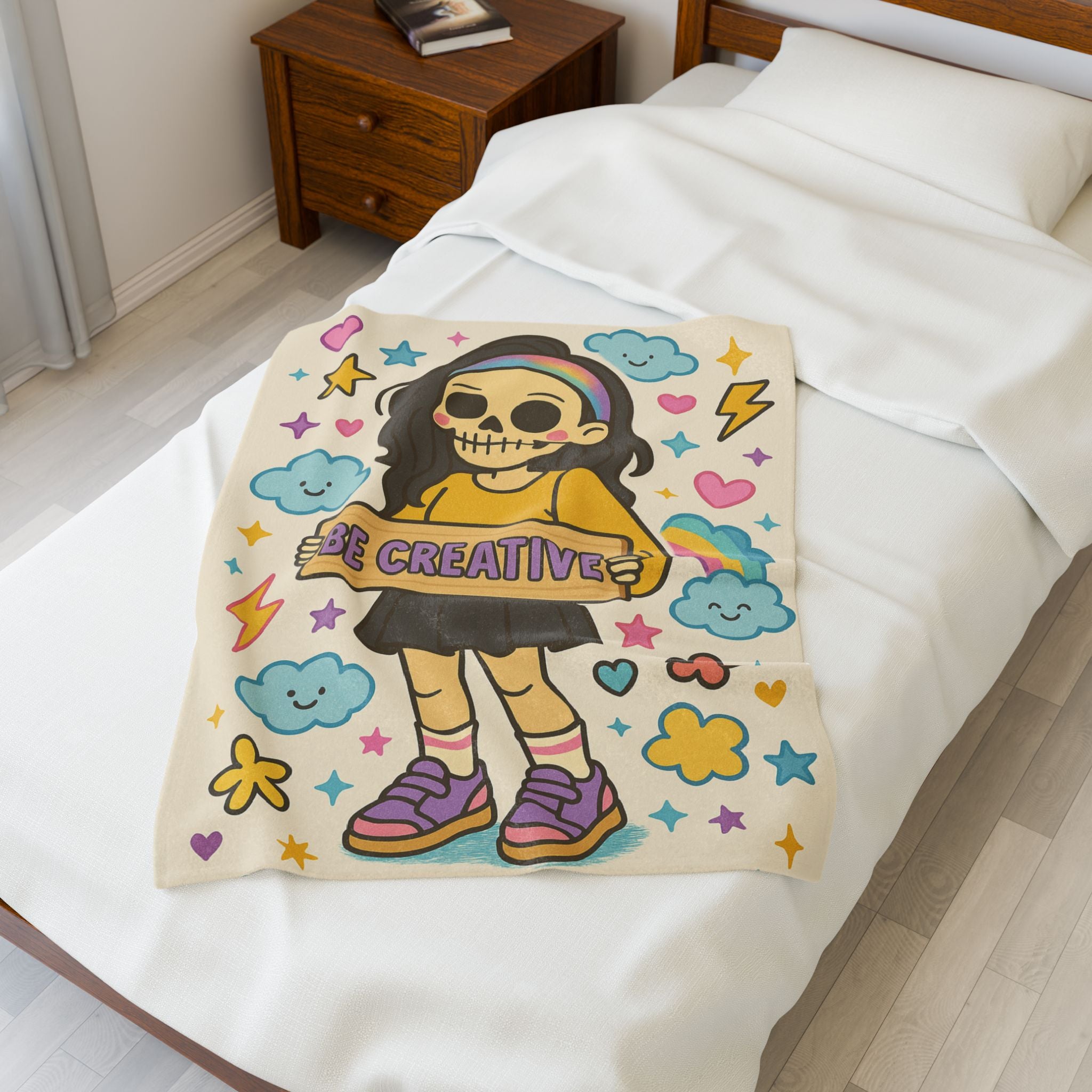 Be Creative Skeleton Girl Blanket