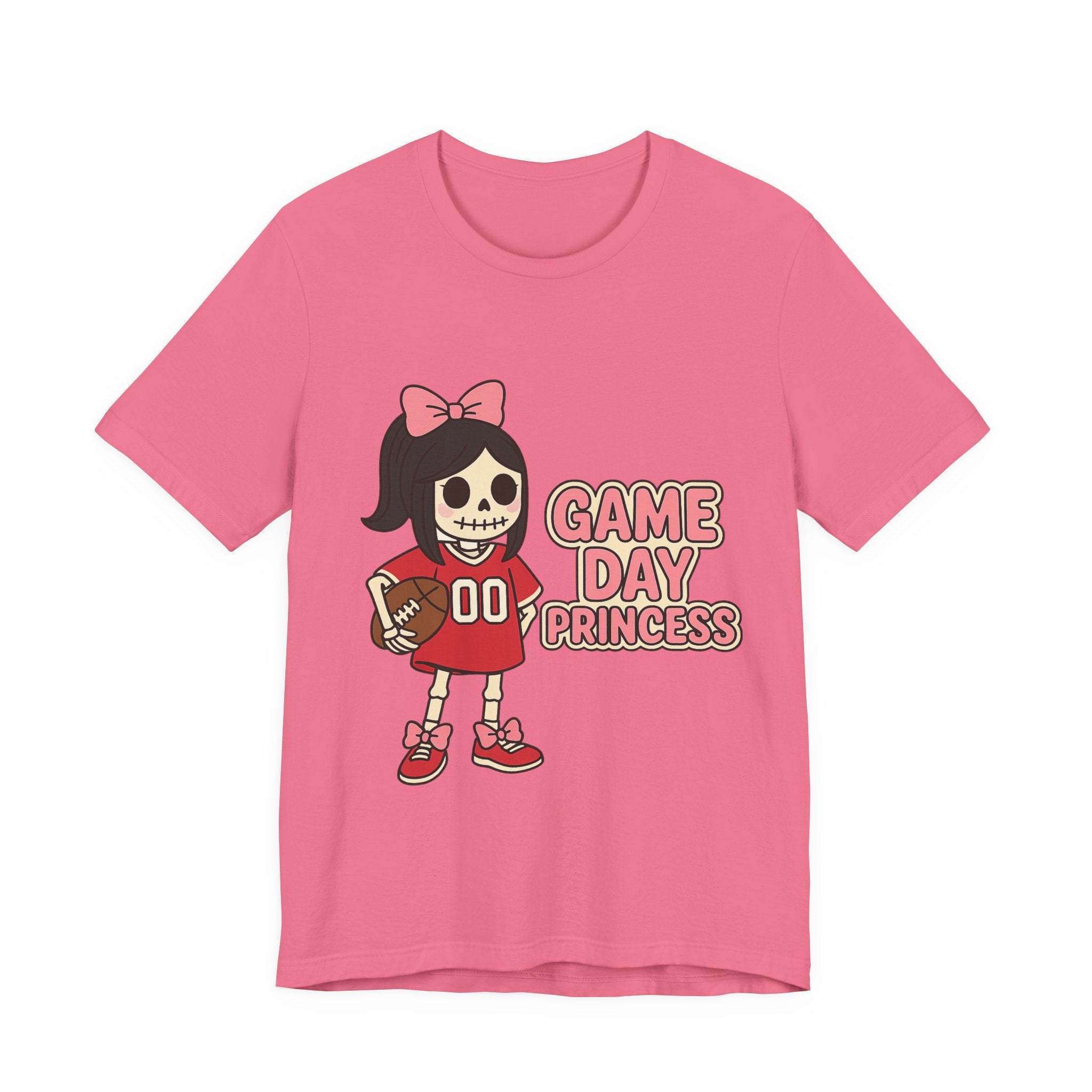 Game Day Princess T-Shirt — Cute Skeleton Football Fan Tee