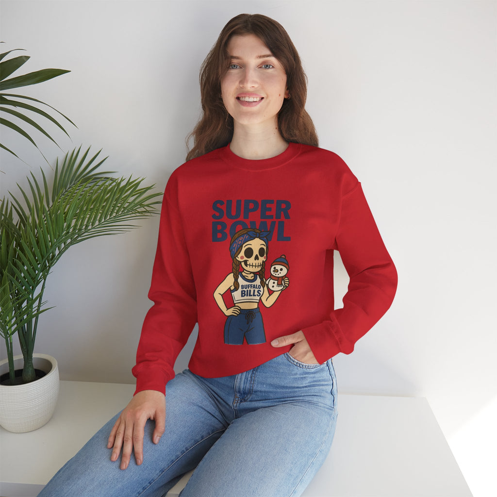 #Super Bowl Buffalo Bills Skull Cheer Sweatshirt