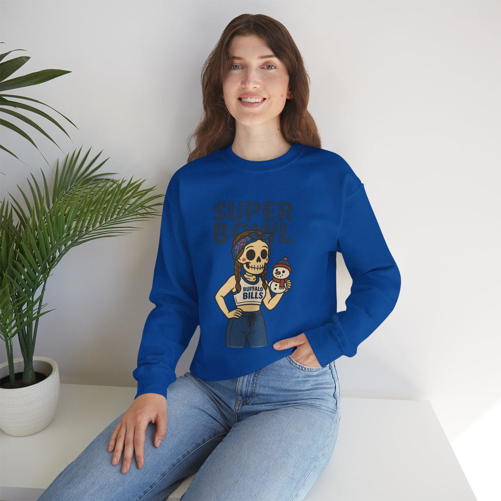 #Super Bowl Buffalo Bills Skull Cheer Sweatshirt