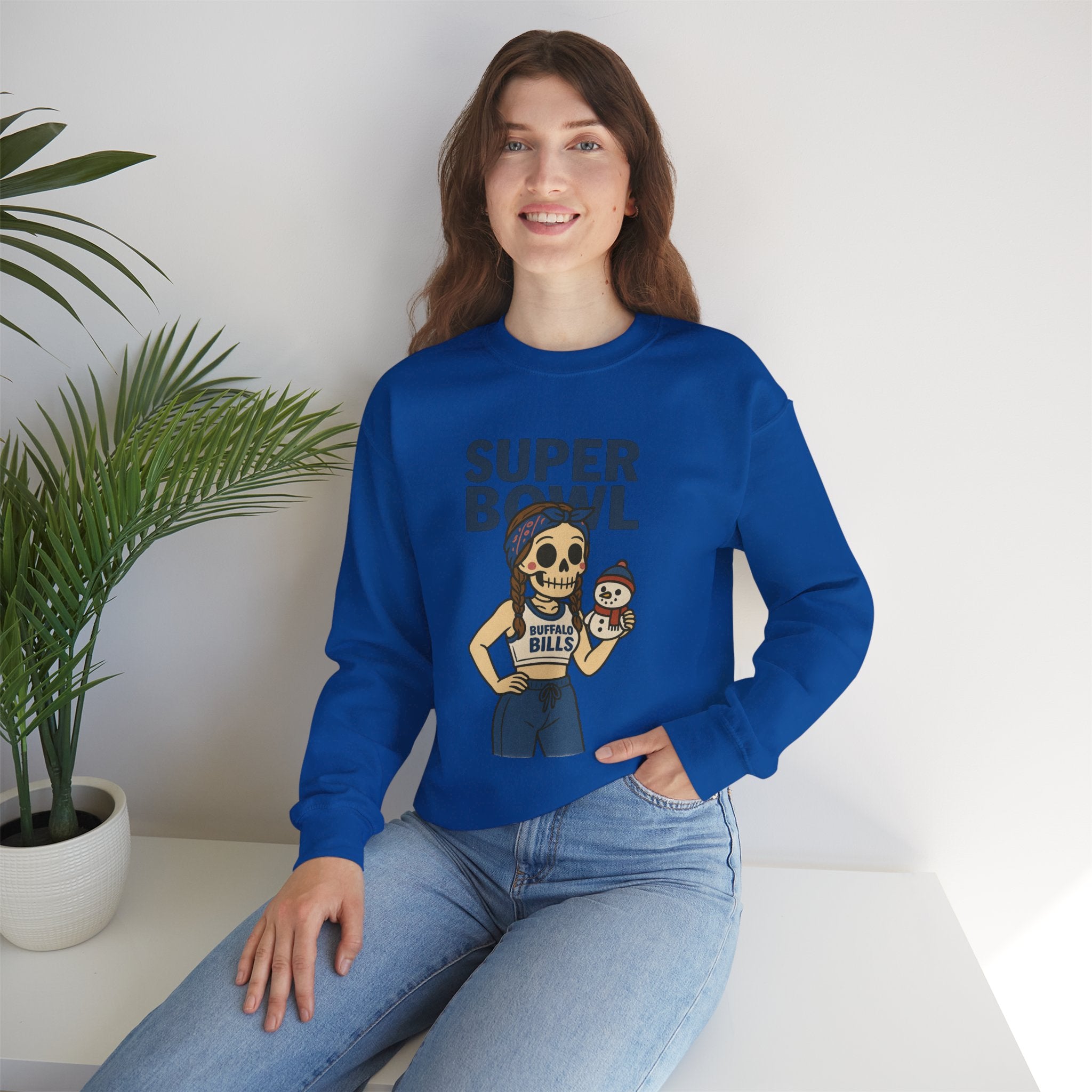 #Super Bowl Buffalo Bills Skull Cheer Sweatshirt