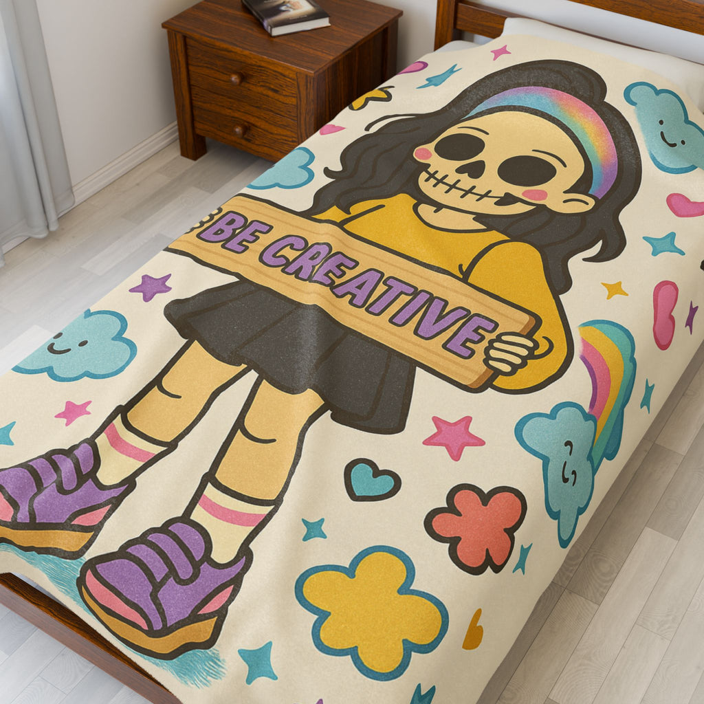 Be Creative Skeleton Girl Blanket