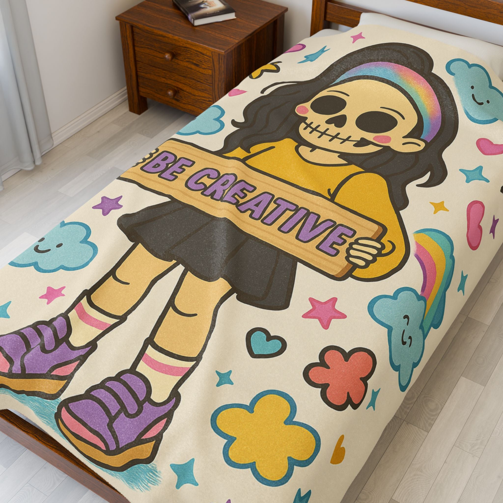 Be Creative Skeleton Girl Blanket
