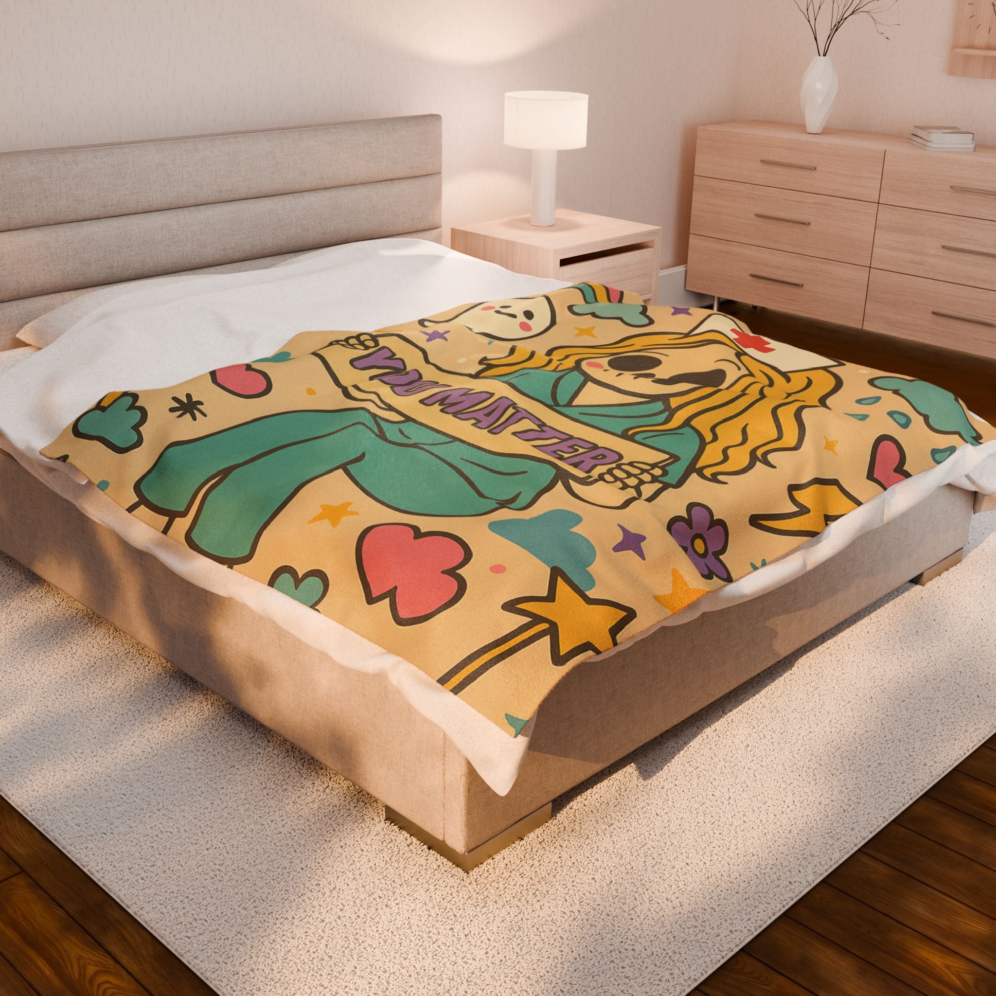 You Matter Nurse Skeleton Blanket