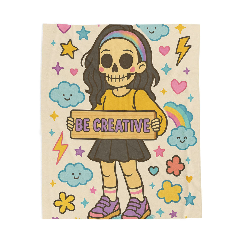 Be Creative Skeleton Girl Blanket