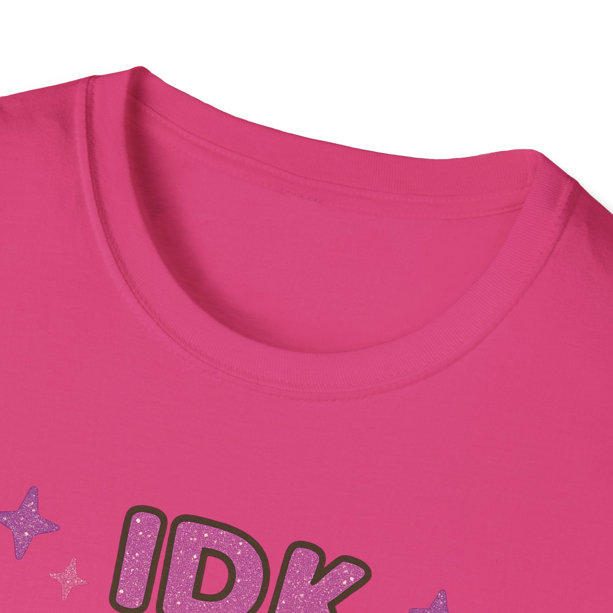 IDK Skulal Girl T-Shirt | Cute Skeleton Character, Pastel Clouds & Stars