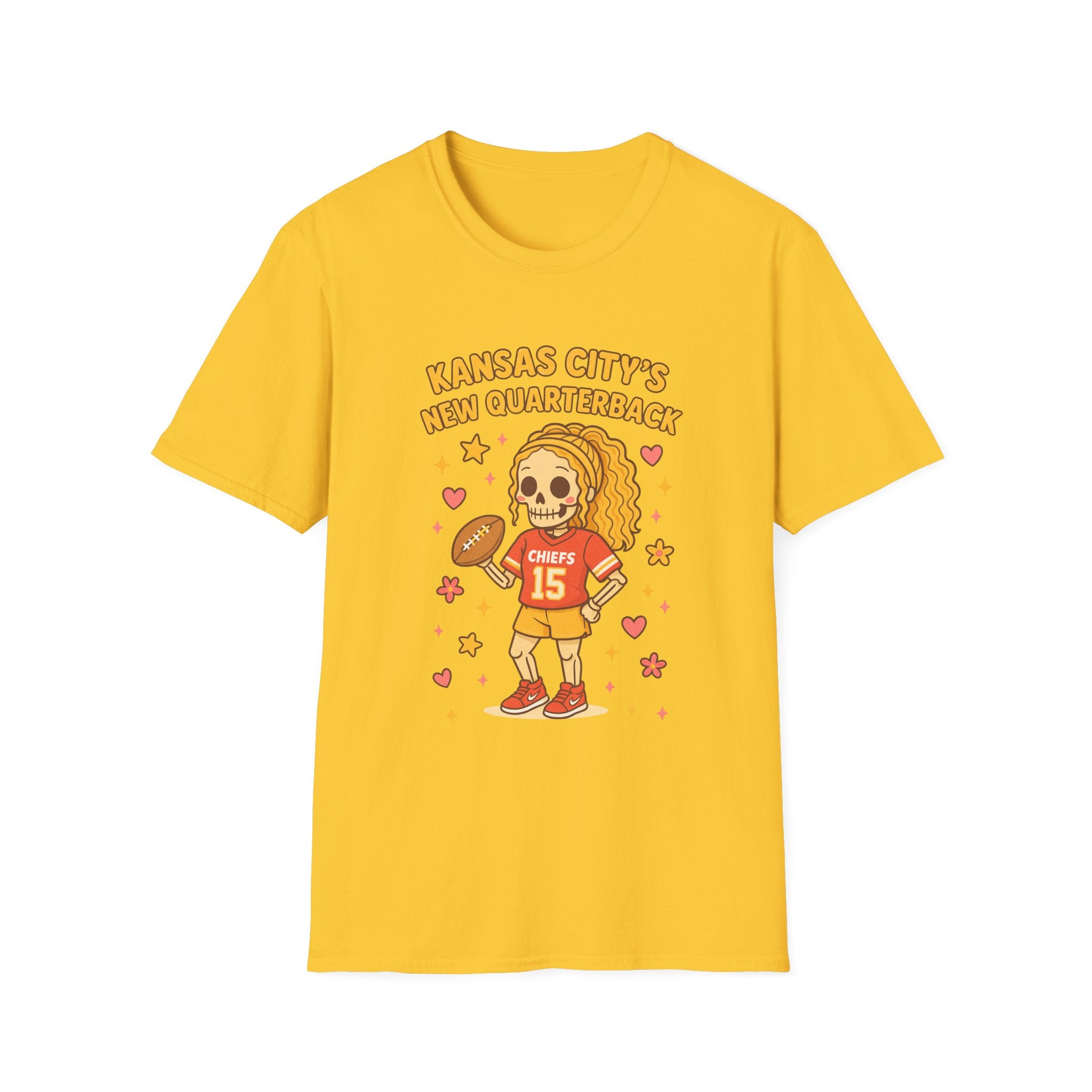 #Kansas City’s New Quarterback skull cartoon T-Shirt | Chiefs 15 football