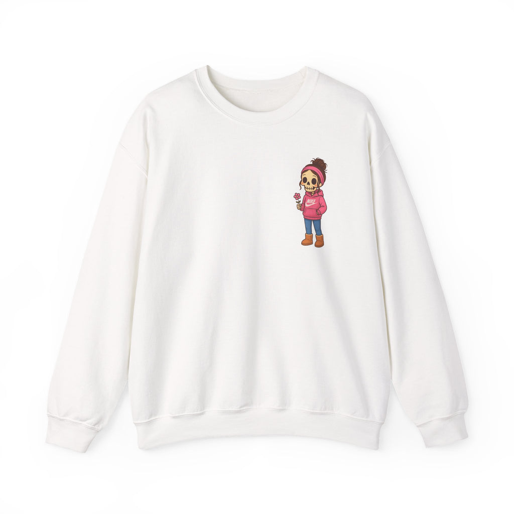 Crewneck Sweatshirt — Cozy Ski Skull Graphic