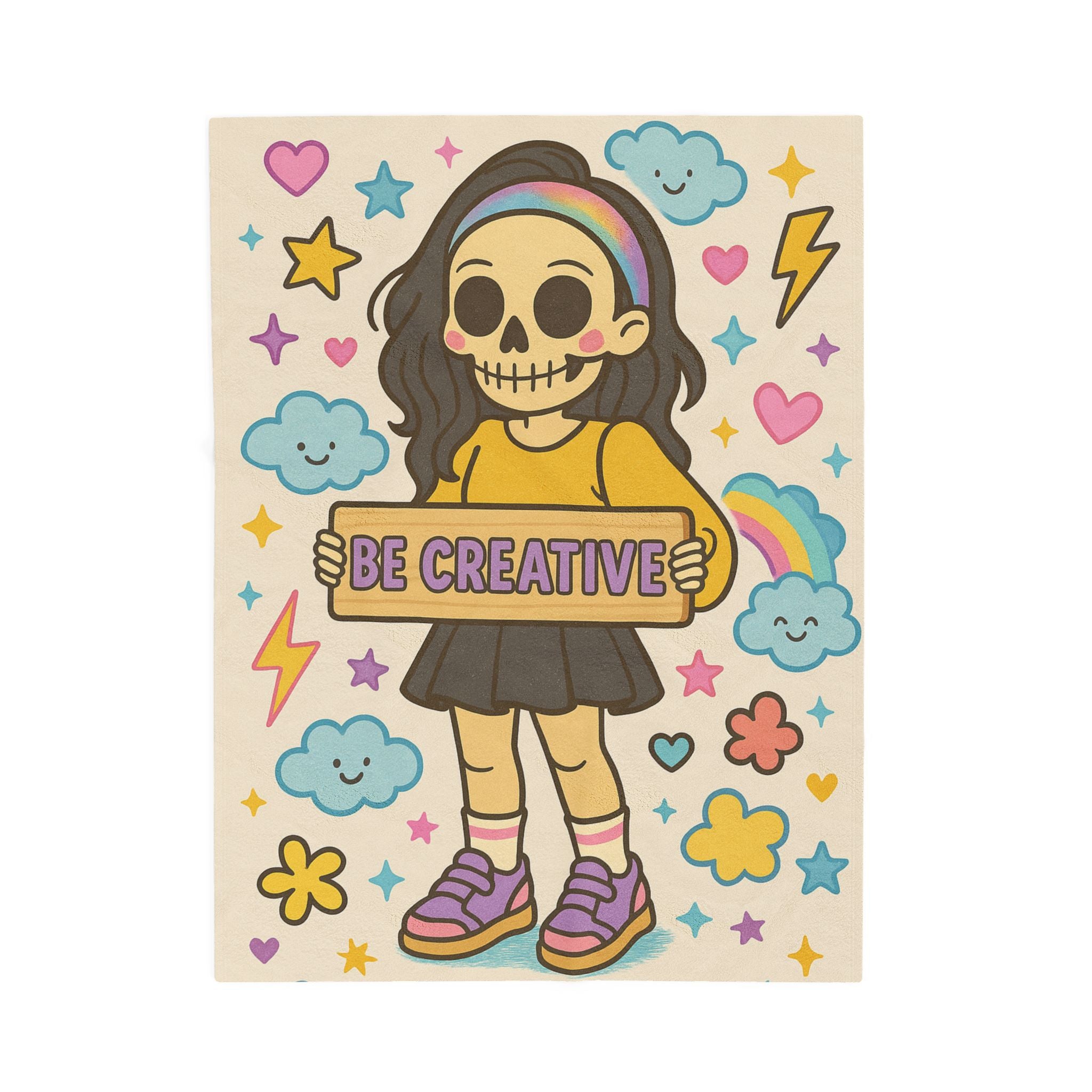 Be Creative Skeleton Girl Blanket