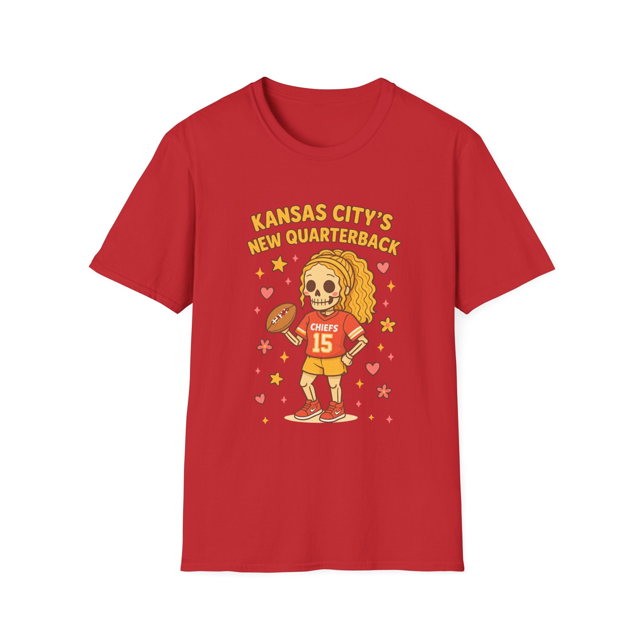#Kansas City’s New Quarterback skull cartoon T-Shirt | Chiefs 15 football