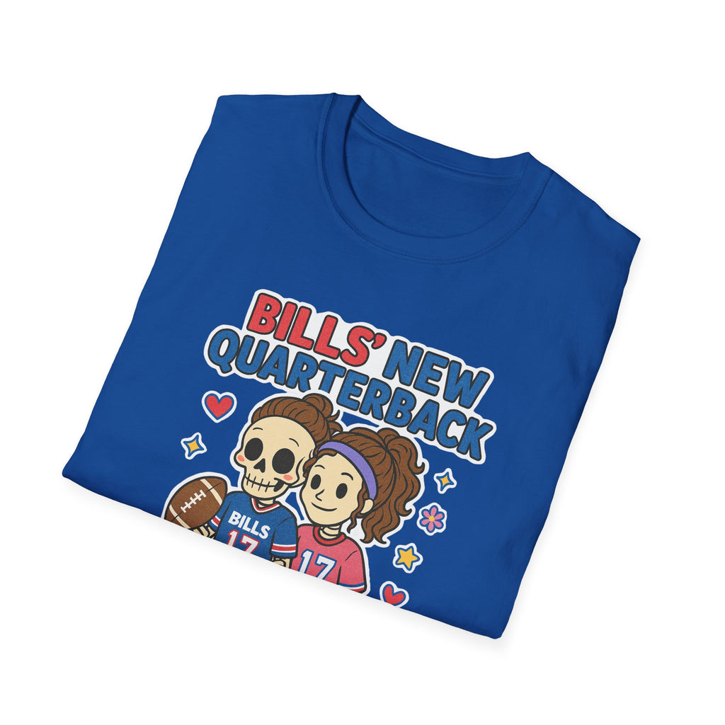 Bills New Quarterback T-Shirt | Cute Cartoon Football Couple, Buffalo Football Tee